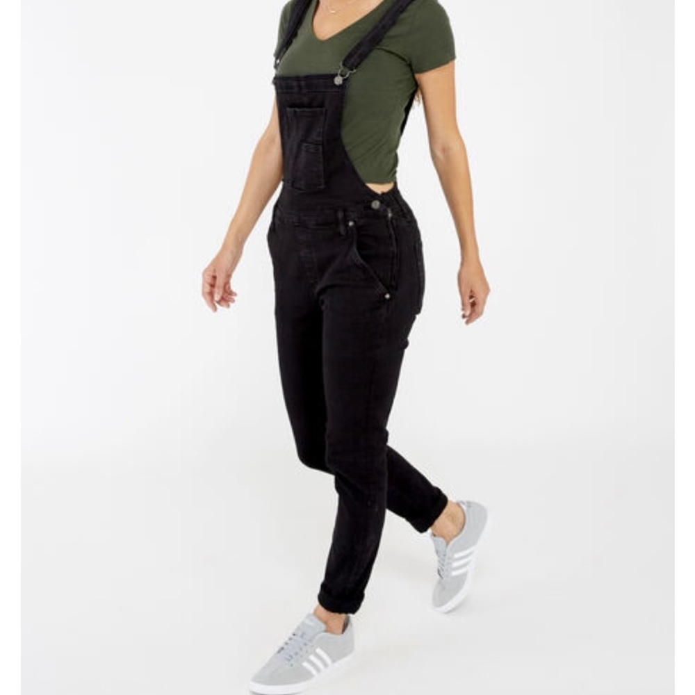 Silver jeans washed black overalls worn once